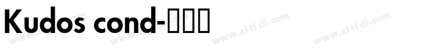 Kudos cond字体转换